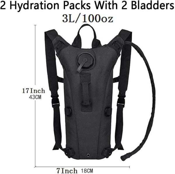 Running Hydration Vest Pack Tactical 3L Water Bladder Backpack Bag for Cycling Marathon Hiking Daypack Men & Women - Image 2