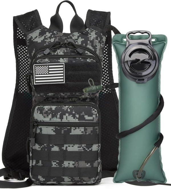 Running Hydration Vest Pack Thermal Insulation 3L TPU Water Bladder Tactical Backpack Bag for Cycling Hiking Daypack Men & Women