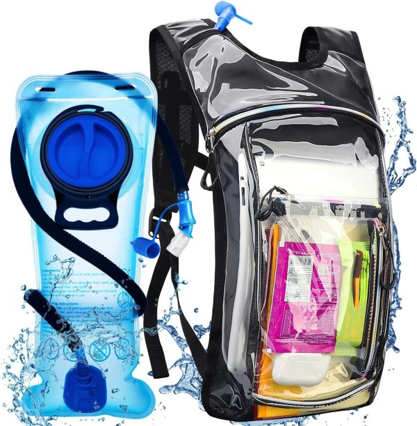 Hydration Backpack with 2L Water Bladder,  Water Backpack, Lightweight Insulation Hydration Pack for Men and Women, Suitable for Music Festivals, , Hiking, Activities