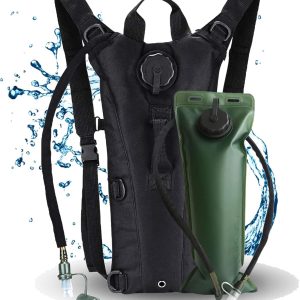 Water Backpack Black Hydration Backpack with 3 Liter Bladder Lightweight & Waterproof Hydration Pack for Hiking, Cycling, Running,Climbing Outdoorer ,Gift for dad