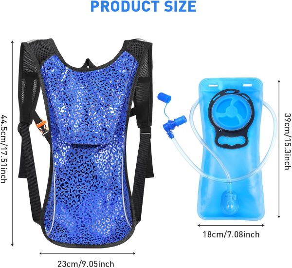 Hydration Pack, Hydration Backpack with 2L Hydration Bladder, Festival Essential Water Backpack for Hiking, Running, Cycling, and Music Festivals - Image 2