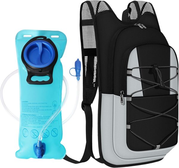 Hydration Backpack - Lightweight Water Backpack with 2L Water Bladder Bag, Running Hydration Vest Backpack for Men Women, Hydration Pack for Hiking, Cycling, Climbing
