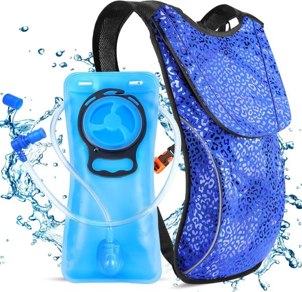 Hydration Pack, Hydration Backpack with 2L Hydration Bladder, Festival Essential Water Backpack for Hiking, Running, Cycling, and Music Festivals